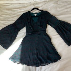 Miami Floral Bell Sleeve Dress XXS